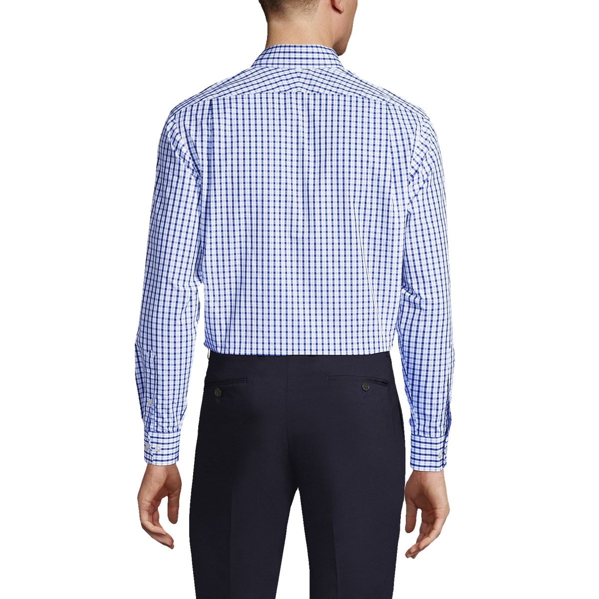 Men's Long Sleeve Straight Collar Patterned Broadcloth Shirt