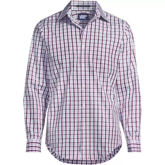 Men's Tailored Fit Straight Collar Patterned Broadcloth Shirt - primary