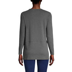 Women's Cotton Polyester Long Sleeve Tunic with Pockets, Back
