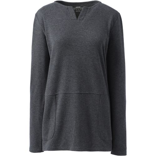 Women's Cotton Polyester Long Sleeve Tunic with Pockets