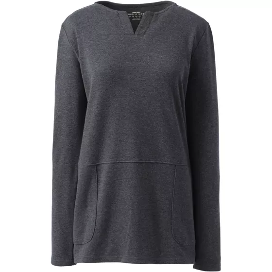 School Uniform Women's Cotton Polyester Long Sleeve Tunic with Pockets - primary