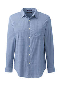 Men's Long Sleeve Straight Collar Pattern Stretch Shirt