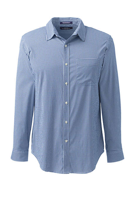 Men's Long Sleeve Straight Collar Tailored Pattern Stretch Shirt
