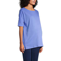 Women's Maternity Cotton Polyester Short Sleeve Shirt, alternative image