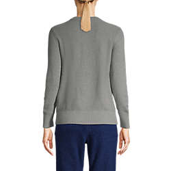 Women's Cotton Modal Zip Cardigan Sweater Jacket, Back