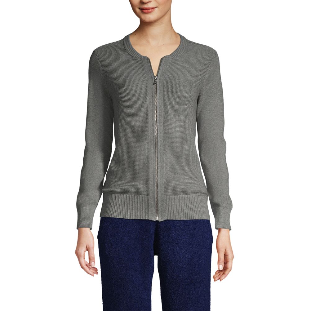 Men's Cotton Modal Zip Front Cardigan Sweater