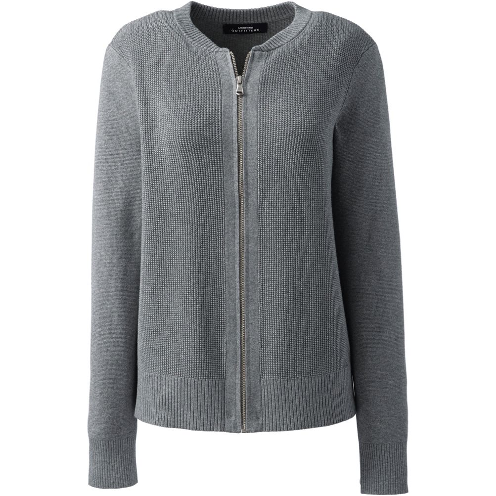 Women's Cotton Modal Zip Cardigan Sweater Jacket