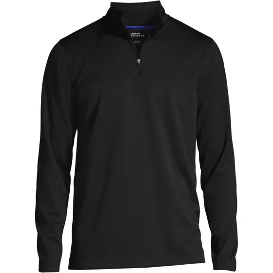 School Uniform Men's Textured Quarter Zip Pullover - primary