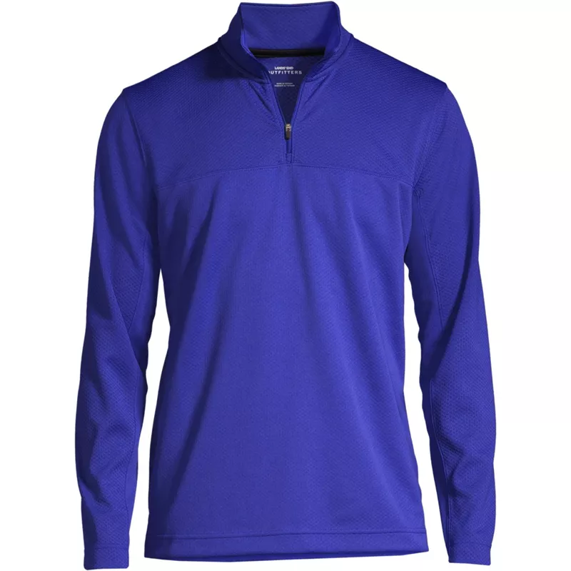 Men's Big Textured Quarter Zip Pullover, Front