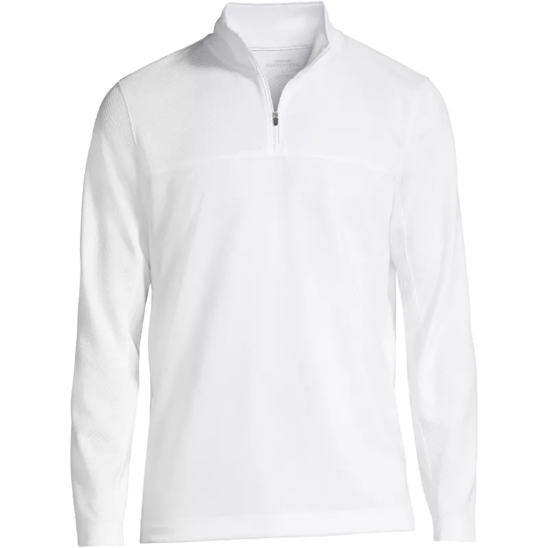 Men's Big Textured Quarter Zip Pullover, Front