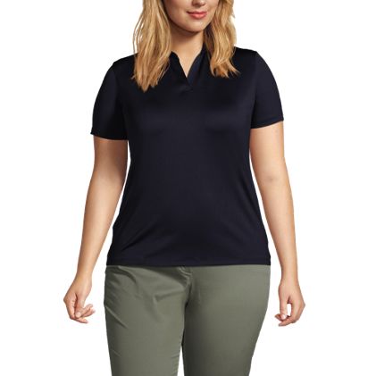 School Uniform Women's Plus Size Short Sleeve Rapid Dry Sport Neck Polo Shirt - image 1