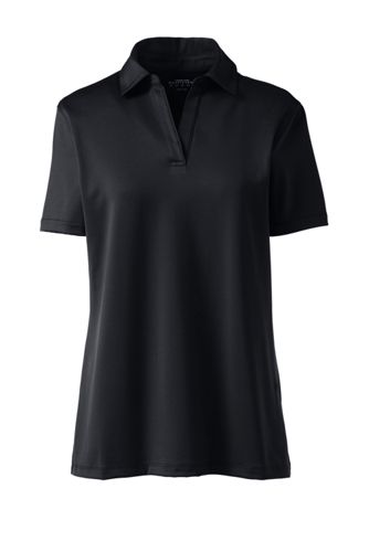 women's plus size black polo shirts