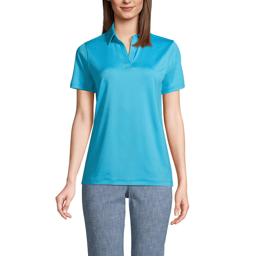 Women's Short Sleeve Rapid Dry Sport Neck Polo Shirt, Front