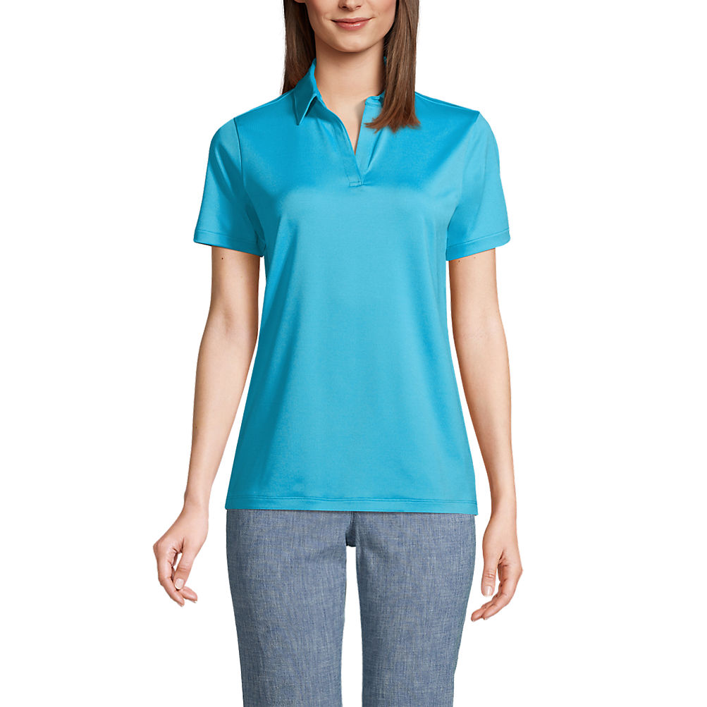 Women's Short Sleeve Rapid Dry Sport Neck Polo Shirt