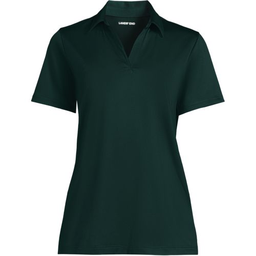売れ筋商品|||ランズエンド カットソー トップス レディース Women's Short Sleeve Feminine Fit Rapid Dry Polo Shirt Soapstone Lands' End Women's Girls Short Sleeve Feminine Fit Rapid Dry