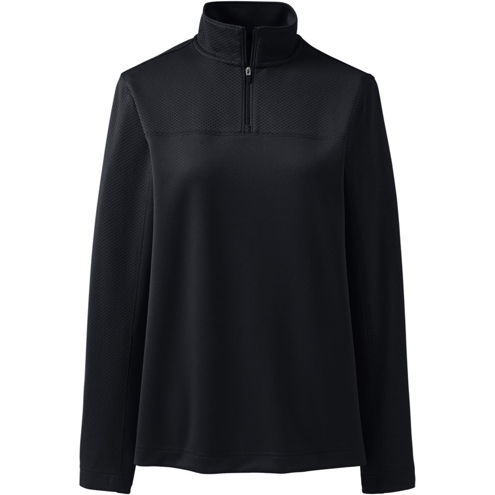 Women's Textured Quarter Zip Pullover | Lands' End