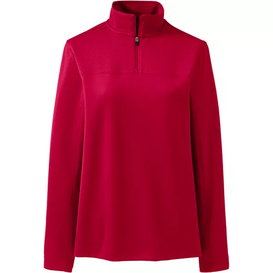 Women's Textured Quarter Zip Pullover - primary