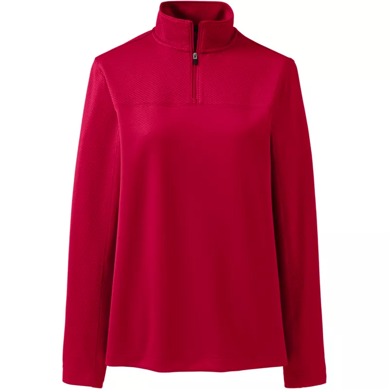 Women's Textured Quarter Zip Pullover, Front