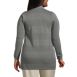 School Uniform Women's Plus Size Cotton Modal Texture Stripe Open Cardigan Sweater, Back