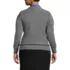 Women's Plus Size Cotton Modal Zip Cardigan Sweater Jacket, Back