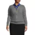 Women's Plus Size Cotton Modal Zip Cardigan Sweater Jacket, Front