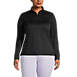 Women's Plus Size Textured Quarter Zip Pullover, Front