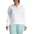 School Uniform Women's Plus Size Textured Quarter Zip Pullover, Front