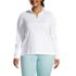 School Uniform Women's Plus Size Textured Quarter Zip Pullover, Front