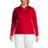 Women's Plus Size Textured Quarter Zip Pullover, Front
