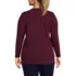 School Uniform Women's Plus Size Cotton Polyester Long Sleeve Tunic with Pockets, Back