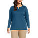 Women's Plus Size Cotton Polyester Long Sleeve Tunic with Pockets, Front
