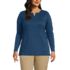 Women's Plus Size Cotton Polyester Long Sleeve Tunic with Pockets, Front