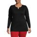 School Uniform Women's Plus Size Cotton Polyester Long Sleeve Tunic with Pockets, Front