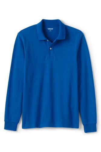 Men's Long Sleeve Stretch Piqué Polo Shirt