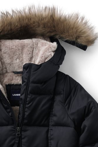winter fleece lined down alternative thermoplume coat