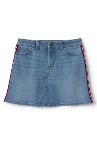 lands end denim skirt