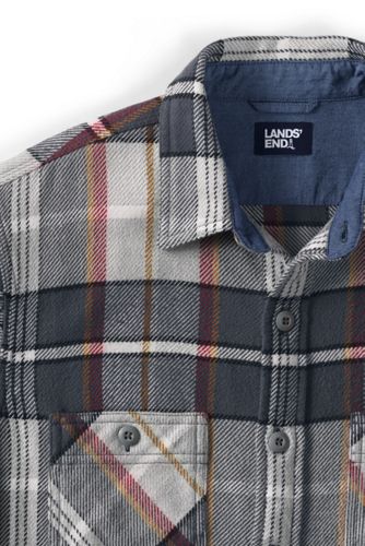 lands end lined flannel shirt