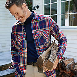 Men's Traditional Fit Rugged Flannel Shirt, alternative image