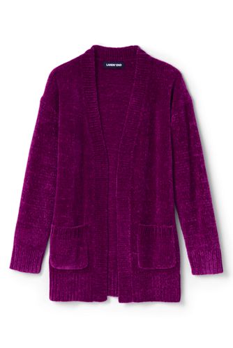 longline chenille cardigan