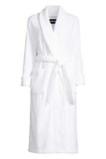 Women's Cotton Terry Long Spa Bath Robe, Front