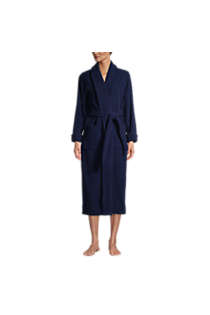 Women's Petite Cotton Terry Long Spa Bath Robe, Front