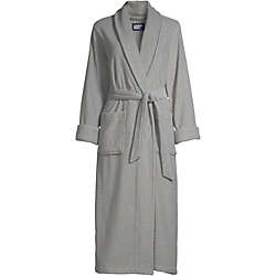Women's Plus Size Cotton Terry Long Spa Bath Robe, Front