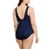 Women's Plus Size Mastectomy Scoop Neck Tugless One Piece Swimsuit, Back