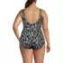 Women's Plus Size Mastectomy Chlorine Resistant Tugless One Piece Swimsuit Soft Cup, Back