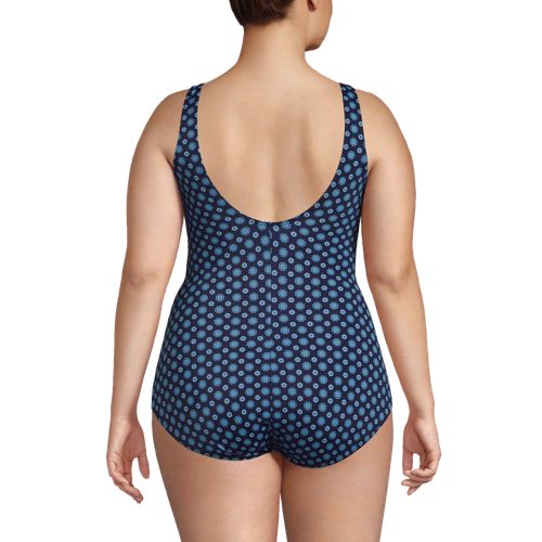 Maillot 1 Pièce Tugless Imprimé, Femme Grande Taille