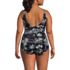 Women's Plus Size Tugless Low Leg One Piece Swimsuit, Back