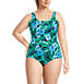 Women's Plus Size Chlorine Resistant Soft Cup Tugless Sporty One Piece Swimsuit, Front