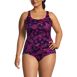 Women's Plus Size Chlorine Resistant Soft Cup Tugless Sporty One Piece Swimsuit, Front