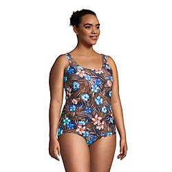 Women's Plus Size Chlorine Resistant Tugless One Piece Swimsuit Soft Cup, alternative image