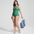 Women's Plus Size Tugless Low Leg One Piece Swimsuit, alternative image